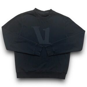 VUORI MEN’S ENCINITAS LOGO CREWNECK SWEATER BLACK PULLOVER 22x24.5”